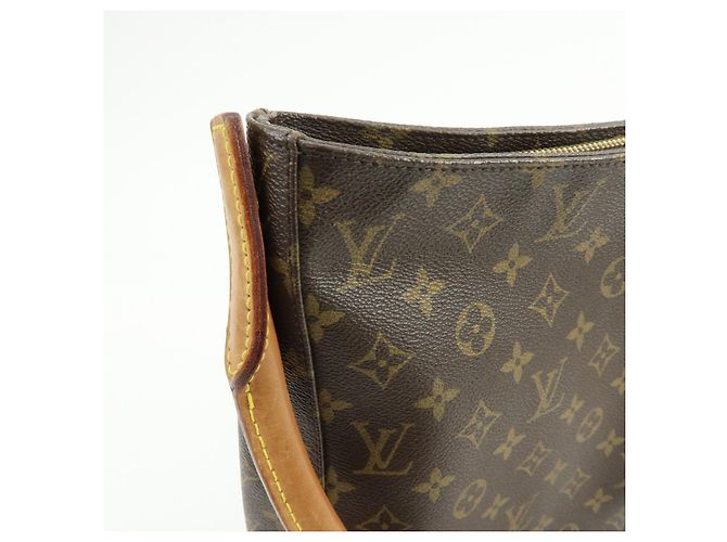 Borsa a tracolla Louis Vuitton Monogram Looping GM in pelle Marrone M51145 - vista 14