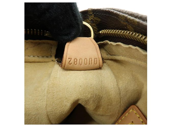 Borsa a tracolla Louis Vuitton Monogram Looping GM in pelle Marrone M51145 - vista 24