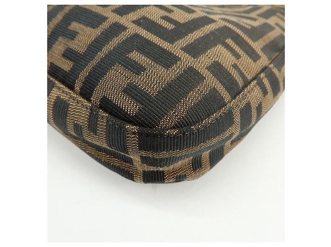 Borsa a tracolla e borsa a mano FENDI in tela Zucca e pelle Black Brown 26569 - vista 11