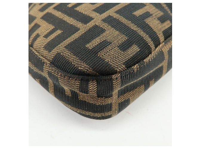 Borsa a tracolla e borsa a mano FENDI in tela Zucca e pelle Black Brown 26569 - vista 12