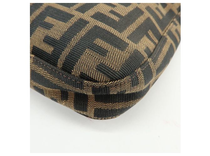 Borsa a tracolla e borsa a mano FENDI in tela Zucca e pelle Black Brown 26569 - vista 13