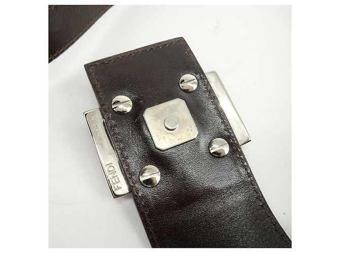 Borsa a tracolla e borsa a mano FENDI in tela Zucca e pelle Black Brown 26569 - vista 17