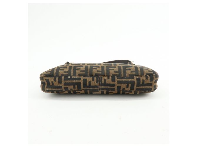Borsa a tracolla e borsa a mano FENDI in tela Zucca e pelle Black Brown 26569 - vista 5