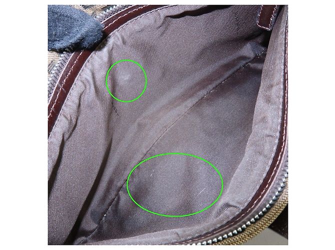 FENDI Borsa a mano e a tracolla in pelle e tela Zucca Marrone 26722 - vista 23