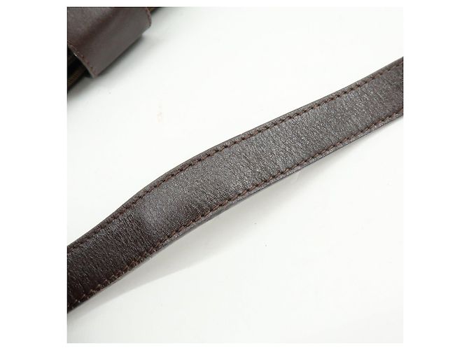 FENDI Borsa a mano e a tracolla in pelle e tela Zucca Marrone 26722 - vista 7