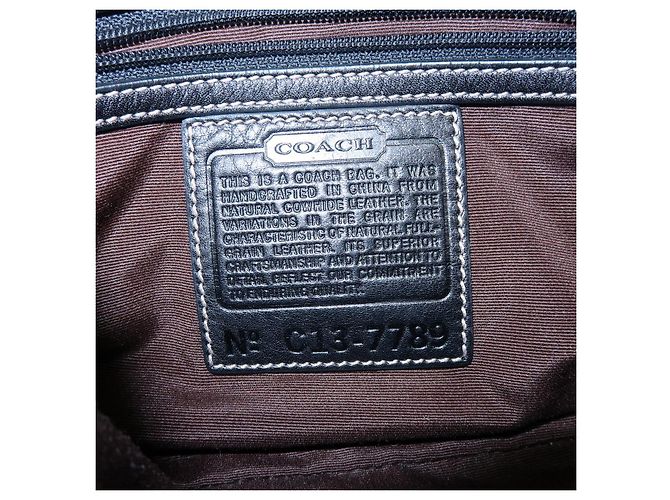 Borsa a spalla in pelle con logo COACH Borsa a mano Nera 7789 - vista 24