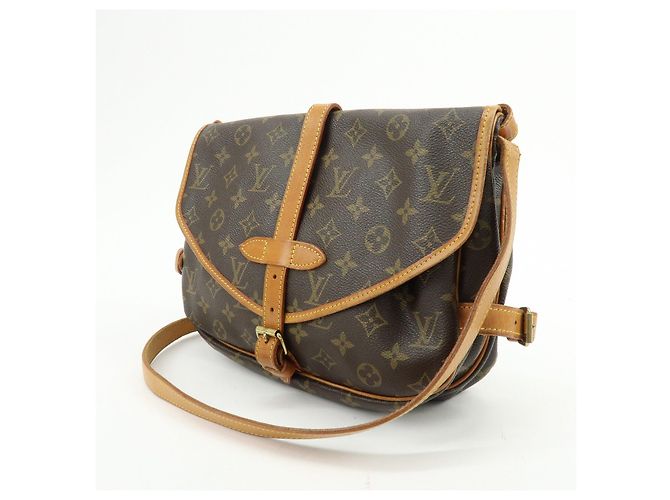 Louis Vuitton Monogram Saumur 30 Canvas Shoulder Bag Brown M42256 - vista 3