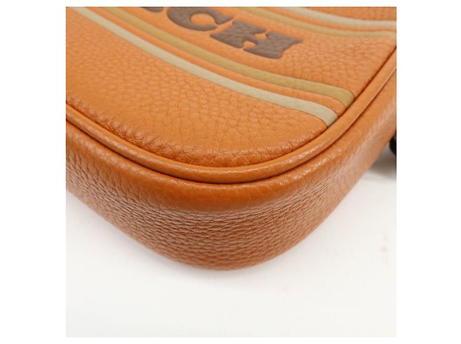 Borsa a spalla e borsa a tracolla in pelle con logo COACH Camel Brown - vista 12
