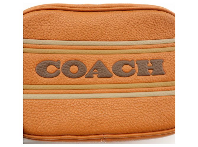 Borsa a spalla e borsa a tracolla in pelle con logo COACH Camel Brown - vista 17