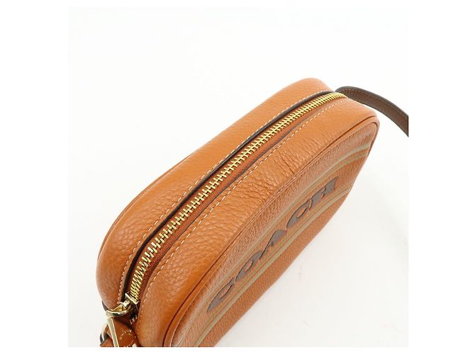 Borsa a spalla e borsa a tracolla in pelle con logo COACH Camel Brown - vista 18