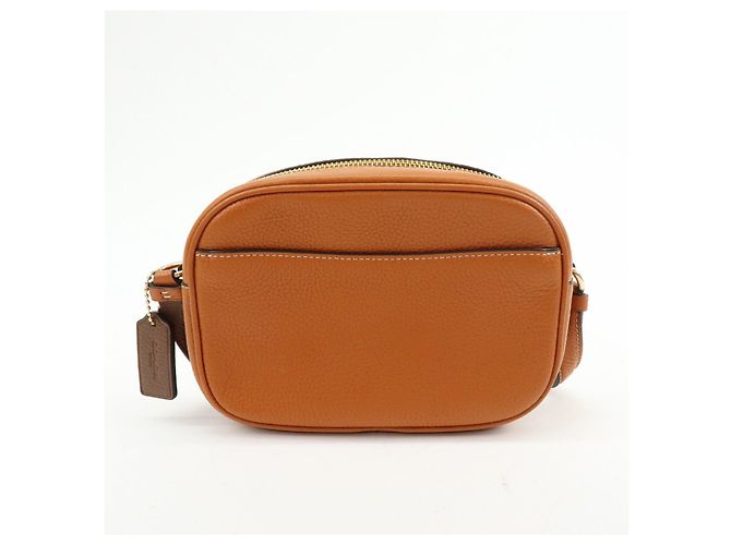 Borsa a spalla e borsa a tracolla in pelle con logo COACH Camel Brown - vista 2