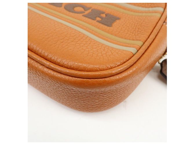 Borsa a tracolla in pelle con logo COACH Borsa crossbody Camel Brown - vista 12