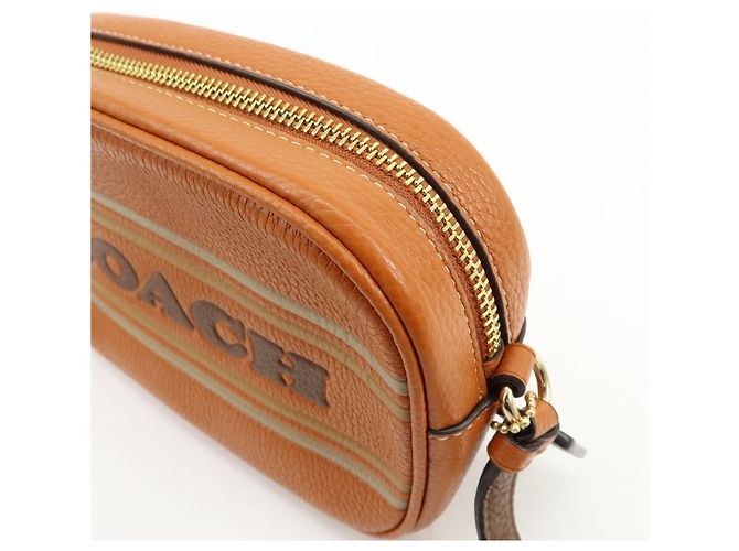 Borsa a tracolla in pelle con logo COACH Borsa crossbody Camel Brown - vista 16