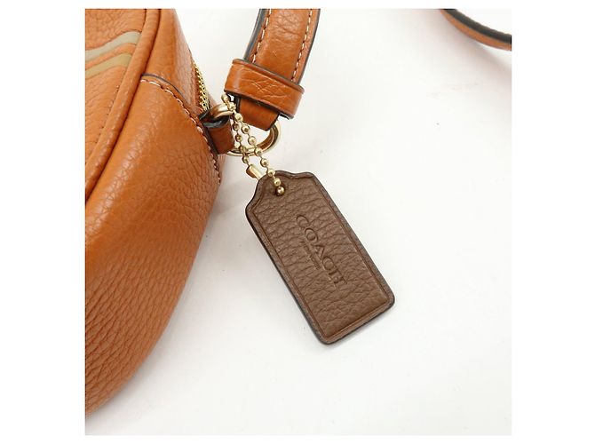 Borsa a tracolla in pelle con logo COACH Borsa crossbody Camel Brown - vista 17