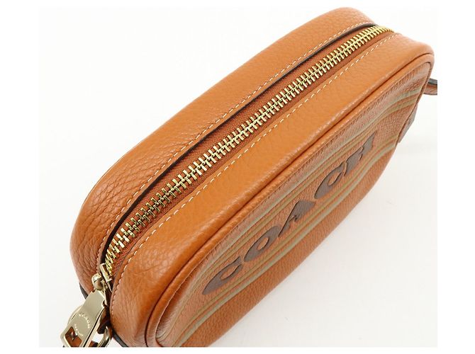 Borsa a tracolla in pelle con logo COACH Borsa crossbody Camel Brown - vista 19