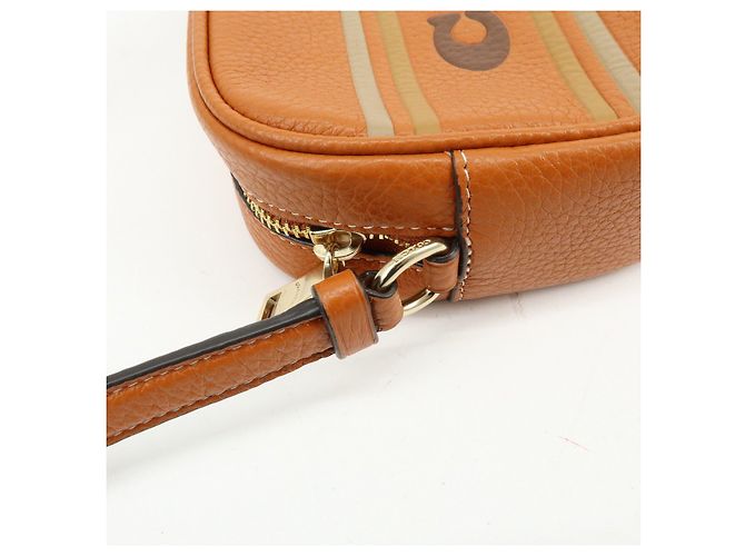Borsa a tracolla in pelle con logo COACH Borsa crossbody Camel Brown - vista 8