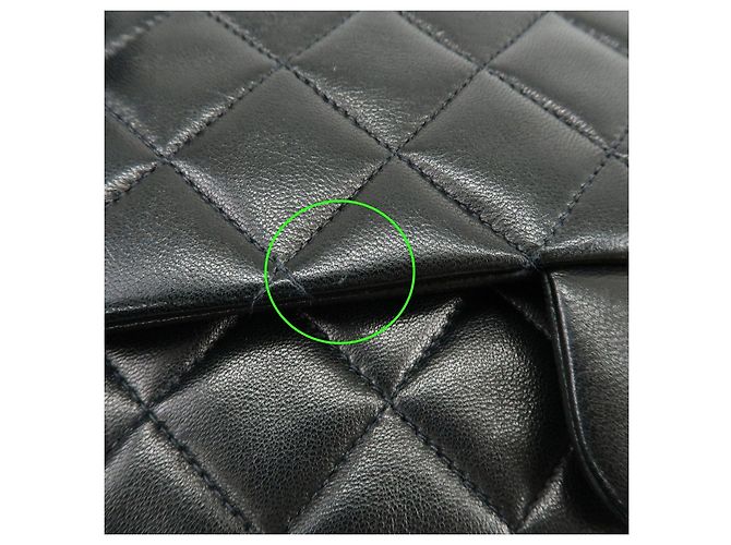 Borsa a tracolla con catena CHANEL Matelasse 25 Double Flap Nera A01112 - vista 16
