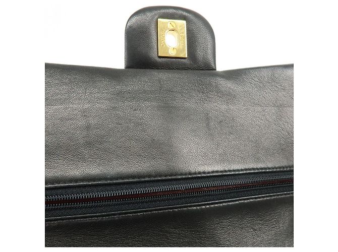 Borsa a tracolla con catena CHANEL Matelasse 25 Double Flap Nera A01112 - vista 18