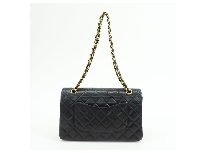 Borsa a tracolla con catena CHANEL Matelasse 25 Double Flap Nera A01112 - vista 2