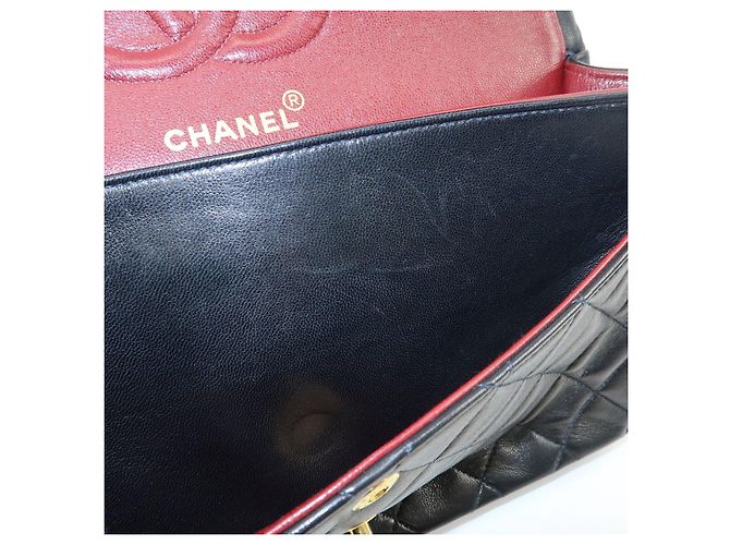 Borsa a tracolla con catena CHANEL Matelasse 25 Double Flap Nera A01112 - vista 20