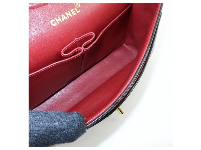 Borsa a tracolla con catena CHANEL Matelasse 25 Double Flap Nera A01112 - vista 22