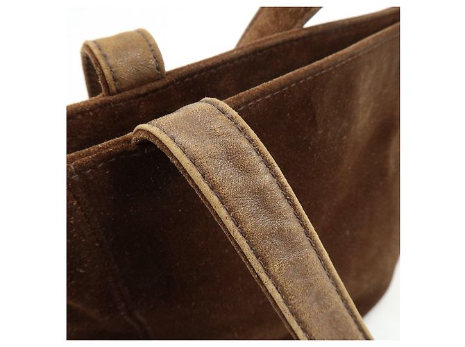 Borsa Tote e Borsa a Spalla CHANEL COCO Mark in camoscio Marrone - vista 10