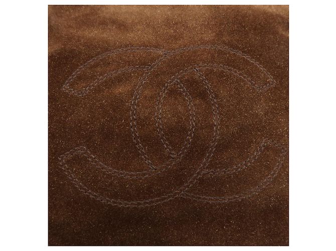 Borsa Tote e Borsa a Spalla CHANEL COCO Mark in camoscio Marrone - vista 15