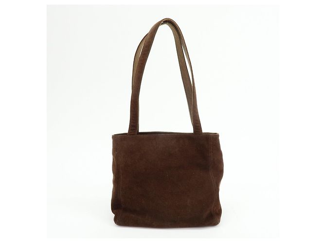Borsa Tote e Borsa a Spalla CHANEL COCO Mark in camoscio Marrone - vista 2