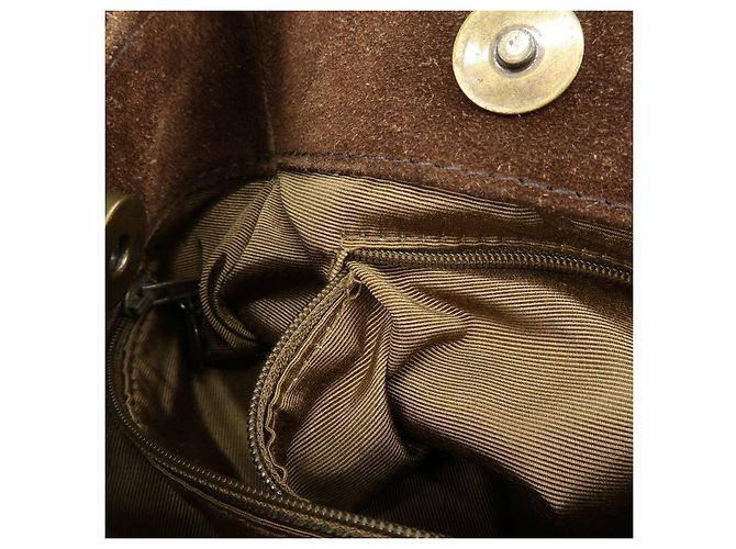Borsa Tote e Borsa a Spalla CHANEL COCO Mark in camoscio Marrone - vista 22