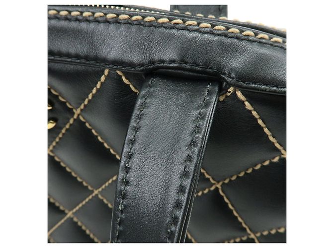 Borsa CHANEL Wild Stitch COCO Mark in pelle di vitello Nera A14693 - vista 10
