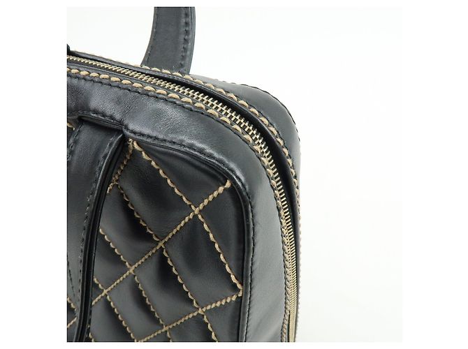 Borsa CHANEL Wild Stitch COCO Mark in pelle di vitello Nera A14693 - vista 15