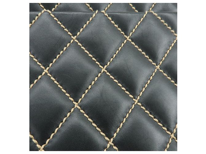 Borsa CHANEL Wild Stitch COCO Mark in pelle di vitello Nera A14693 - vista 16