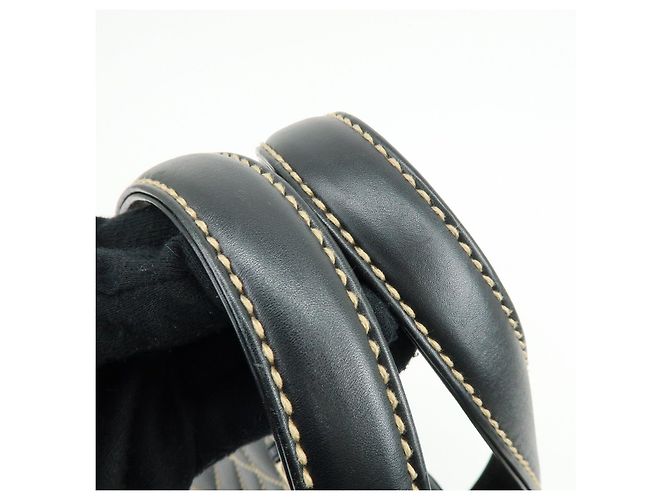 Borsa CHANEL Wild Stitch COCO Mark in pelle di vitello Nera A14693 - vista 7