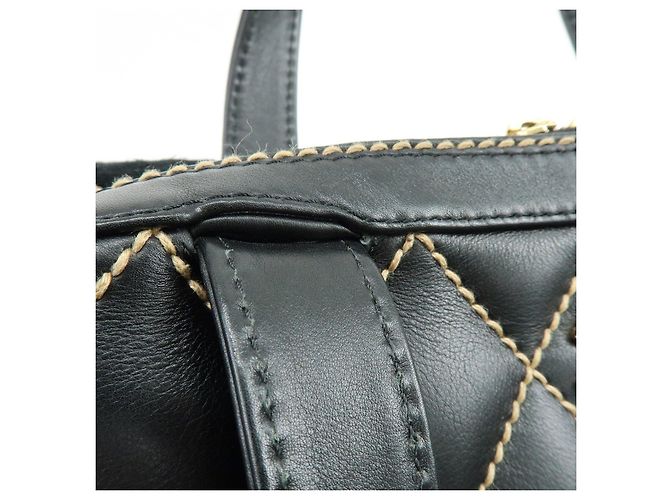 Borsa CHANEL Wild Stitch COCO Mark in pelle di vitello Nera A14693 - vista 9