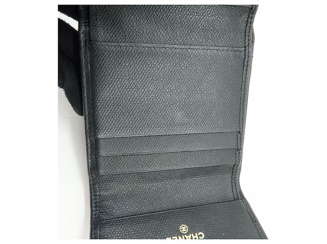 Cartera compacta CHANEL COCO Button Calf Skin W Hook Negra A20902 - vista 19