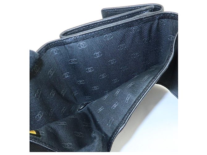 Cartera compacta CHANEL COCO Button Calf Skin W Hook Negra A20902 - vista 20