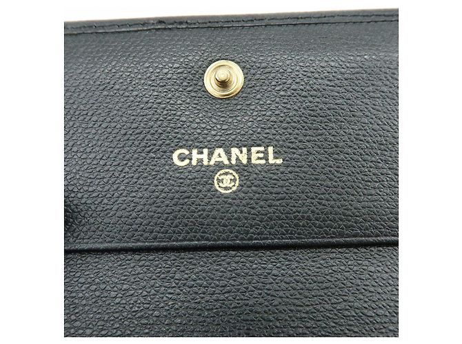 Cartera compacta CHANEL COCO Button Calf Skin W Hook Negra A20902 - vista 23