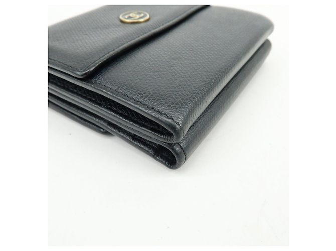 Cartera compacta CHANEL COCO Button Calf Skin W Hook Negra A20902 - vista 6