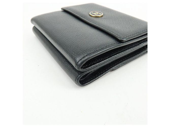 Cartera compacta CHANEL COCO Button Calf Skin W Hook Negra A20902 - vista 7