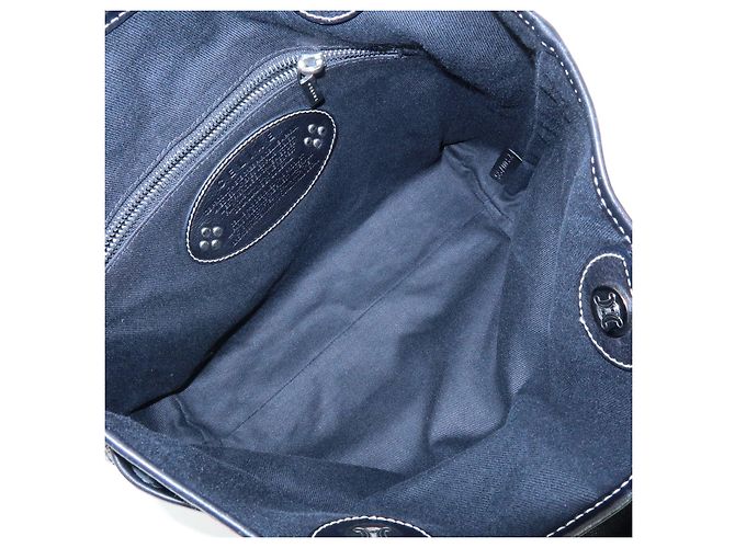 Céline CELINE Macadam Canvas Leder Tote Bag Handtasche Grau Schwarz - Ansicht 21