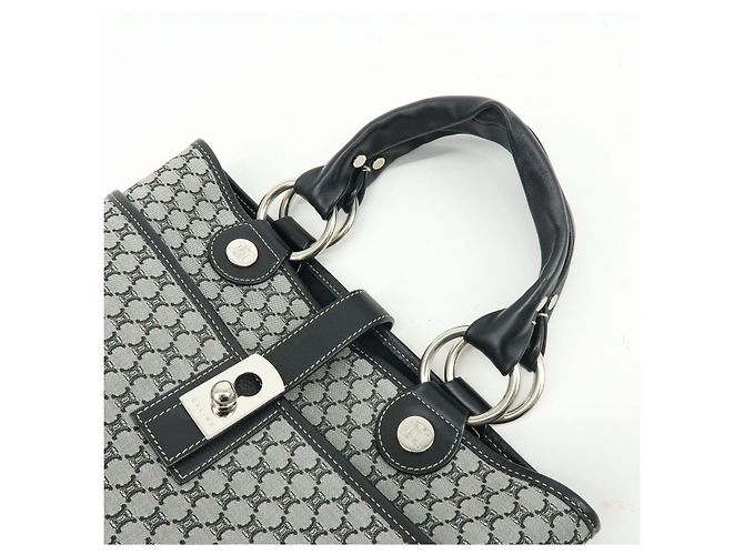 Céline CELINE Macadam Canvas Leder Tote Bag Handtasche Grau Schwarz - Ansicht 6