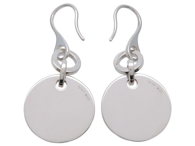 Orecchini GUCCI a gancio con piastra rotonda SV925 Silver - vista 2