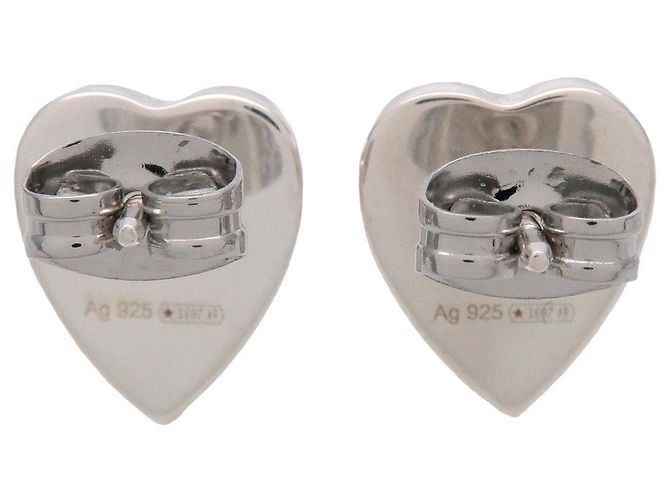 Orecchini GUCCI Trademark a forma di cuore SV925 Silver - vista 2