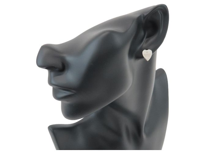 Orecchini GUCCI Trademark a forma di cuore SV925 Silver - vista 6
