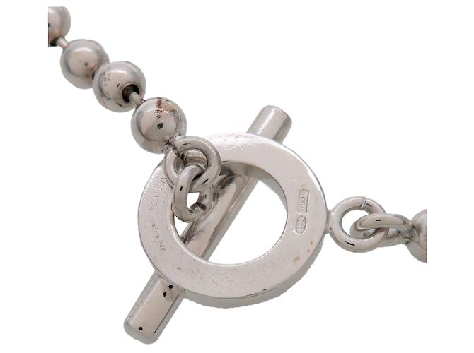 Bracciale GUCCI a catena a pallini con chiusura toggle SV925 Argento - vista 5