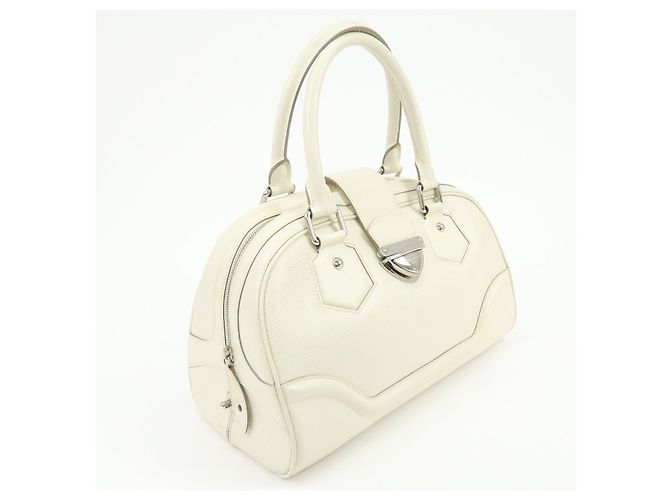 Louis Vuitton Epi Montaigne GM Bowling Hand Bag Ivoire White M5931J - vista 4