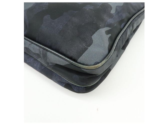 Borsa a tracolla in nylon PRADA con logo triangolare Cammoflage BR2418 - vista 11