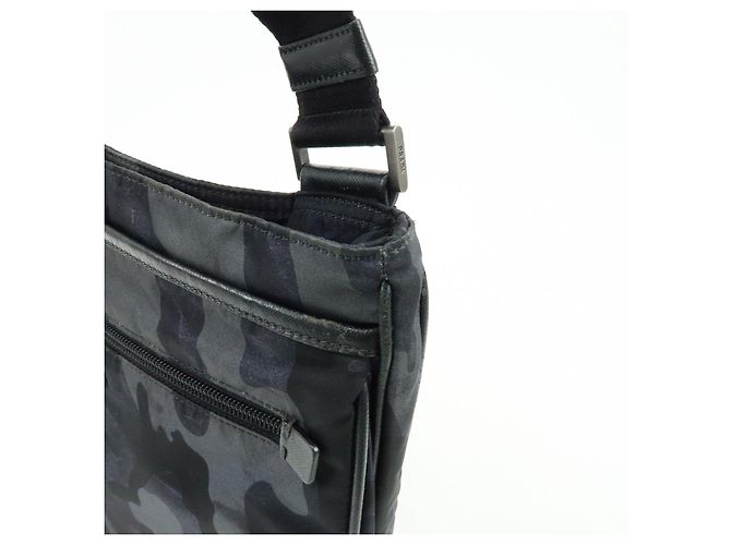 Borsa a tracolla in nylon PRADA con logo triangolare Cammoflage BR2418 - vista 12