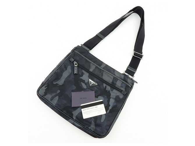 Borsa a tracolla in nylon PRADA con logo triangolare Cammoflage BR2418 - vista 20