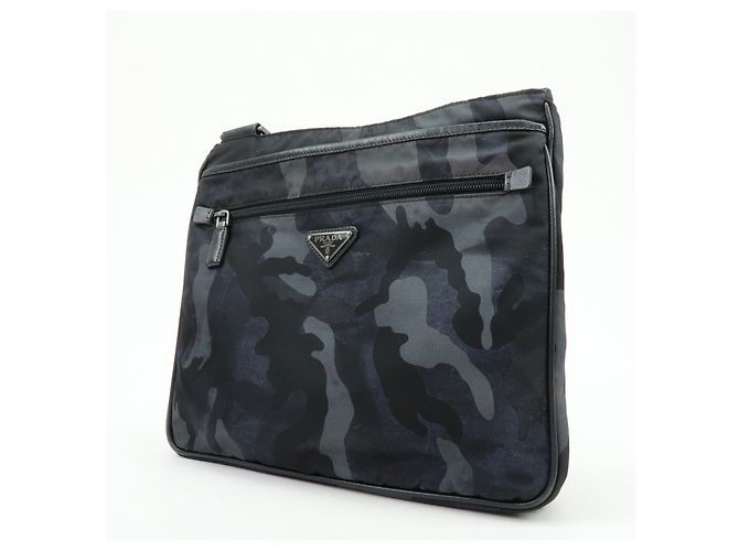 Borsa a tracolla in nylon PRADA con logo triangolare Cammoflage BR2418 - vista 3